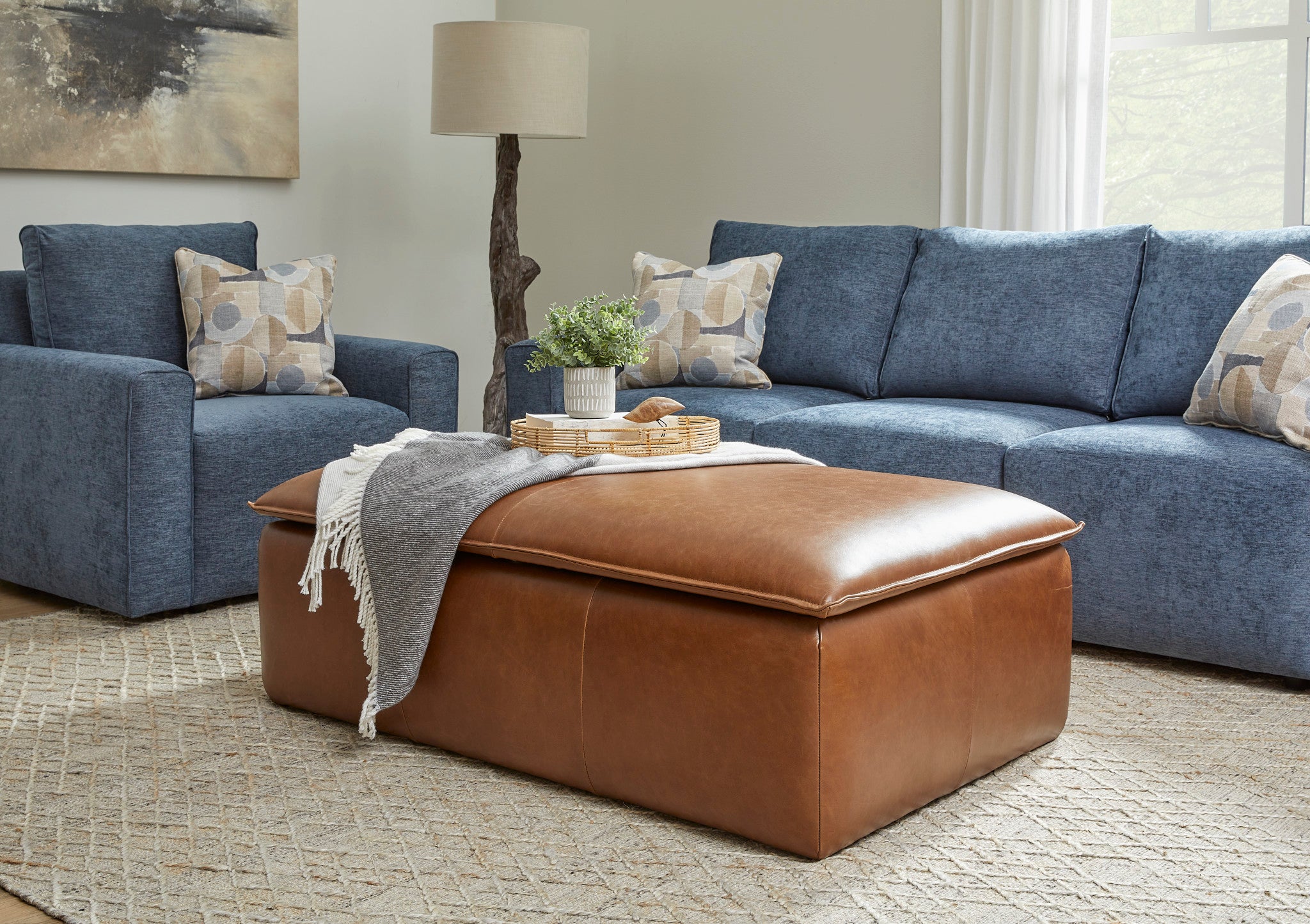 Crawford Chestnut Rectangular Storage Ottoman